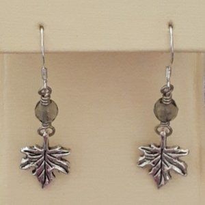Beautiful Leaf Charm Pierced Earrings T121